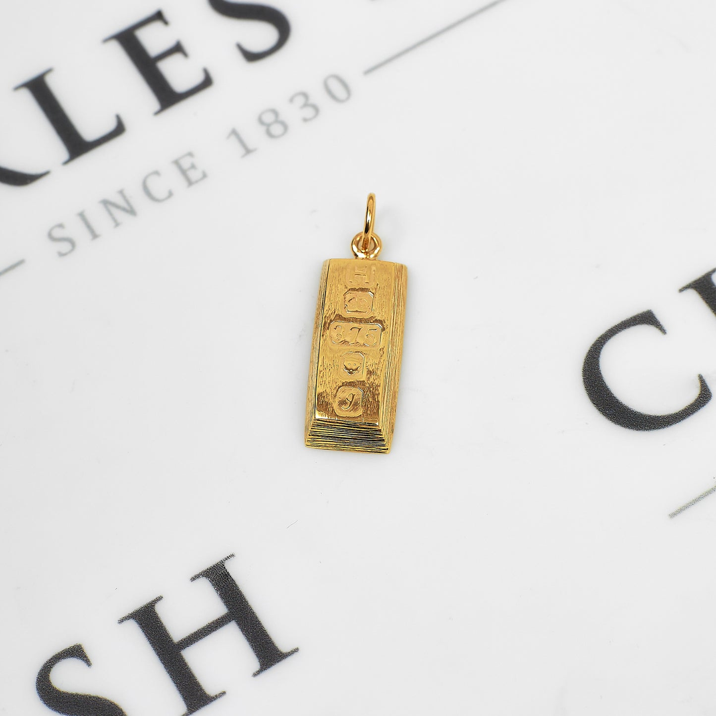 Pre-Owned 9ct Gold Ingot Style Pendant