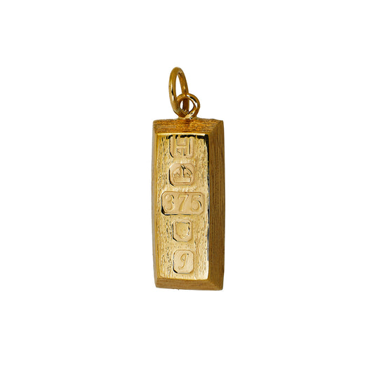 Pre-Owned 9ct Gold Ingot Style Pendant