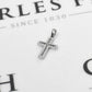 Pre-Owned 9ct White Gold Diamond Set Cross Pendant