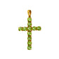 Pre-Owned 9ct Gold Peridot Cross Pendant