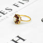 Pre-Owned 9ct Gold Garnet & Oval Opal Cluster Ring Size P