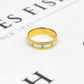 Pre-Owned 18ct Gold 2 Tone 3 Diamond Band Ring Size T
