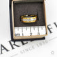 Pre-Owned 18ct Gold 2 Tone 3 Diamond Band Ring Size T