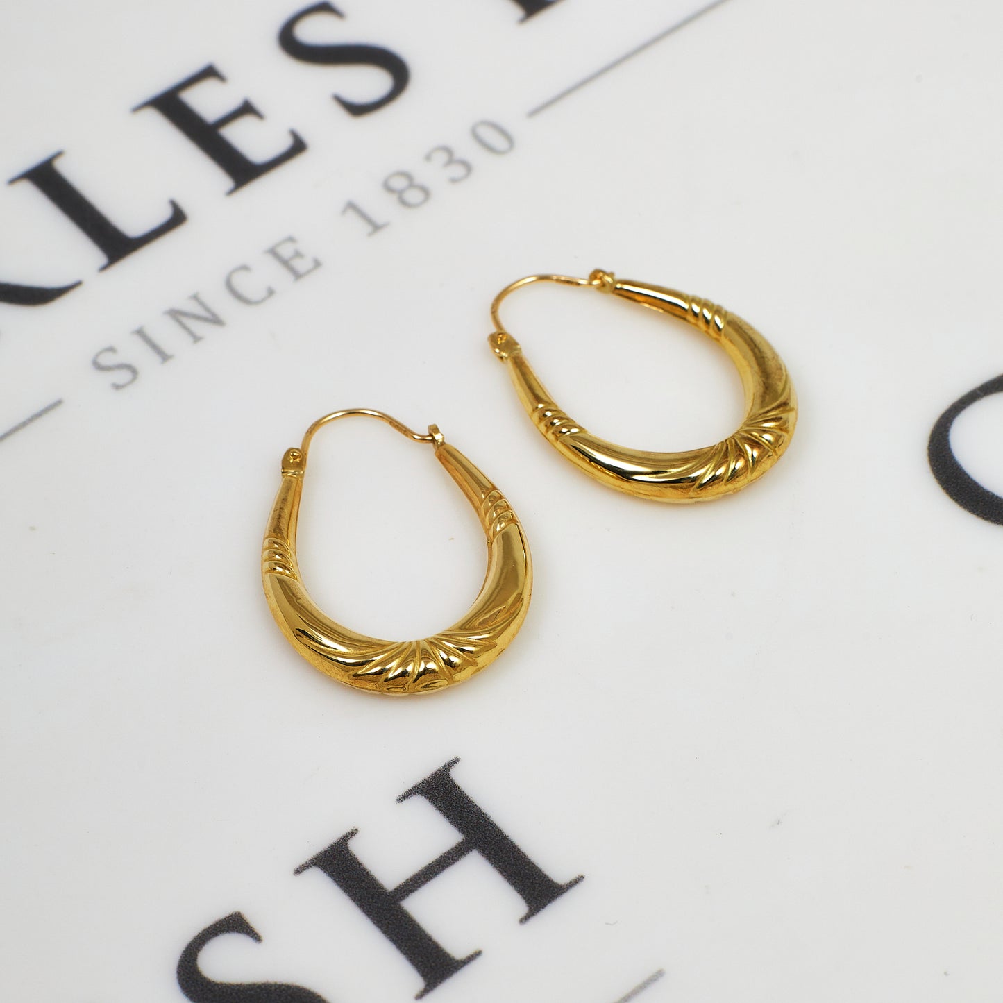 Pre-Owned 9ct Gold Horseshoe Shape Earrings