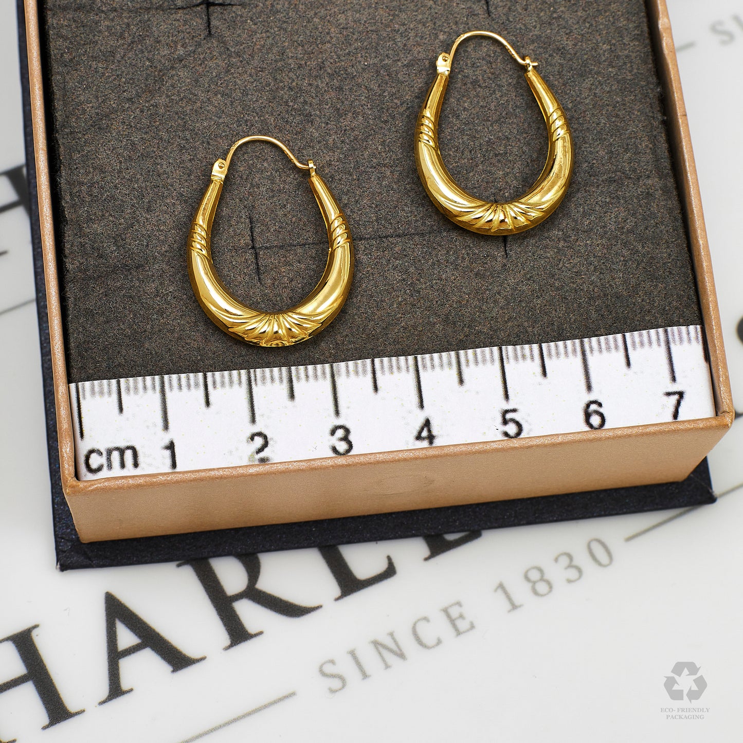 Pre-Owned 9ct Gold Horseshoe Shape Earrings