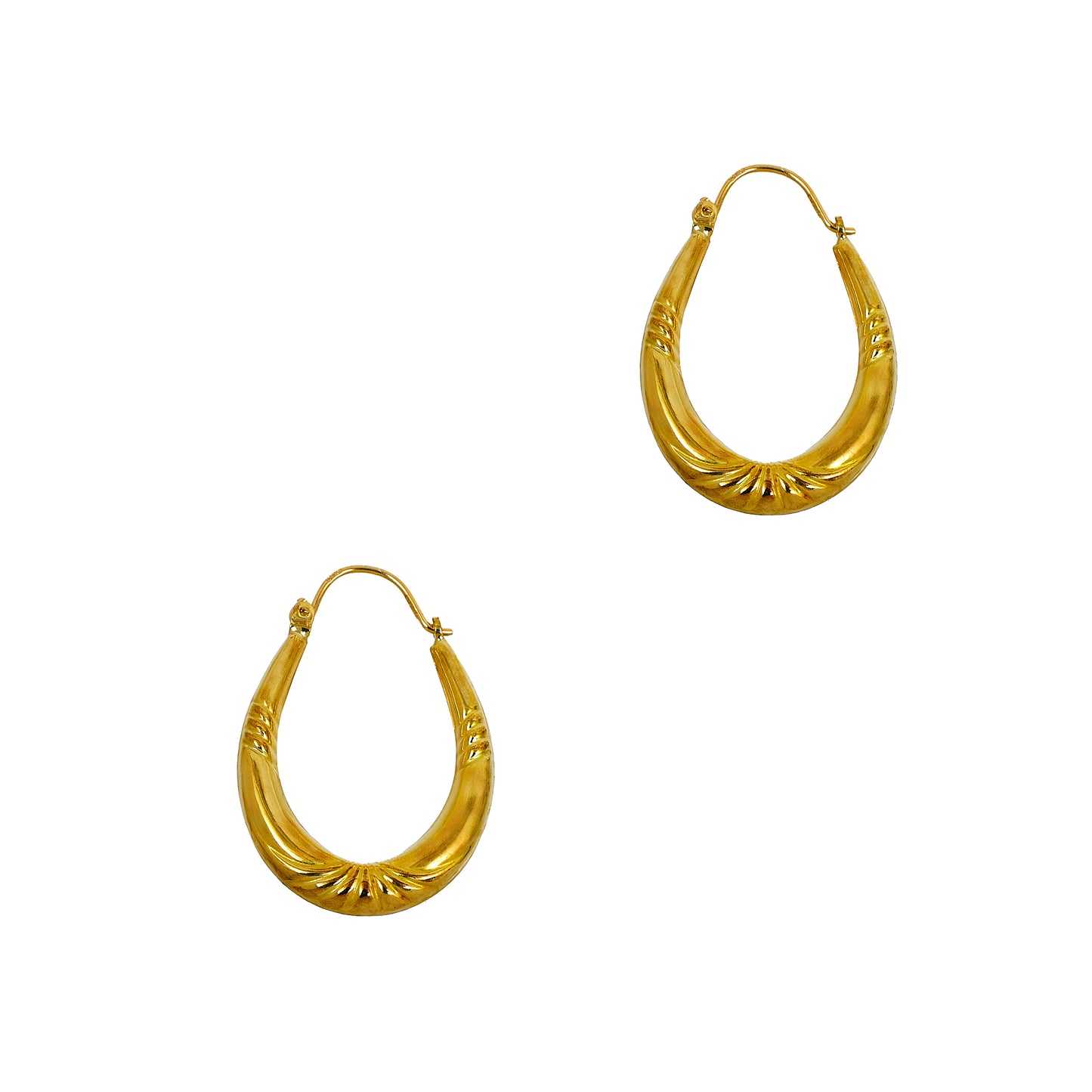 Pre-Owned 9ct Gold Horseshoe Shape Earrings