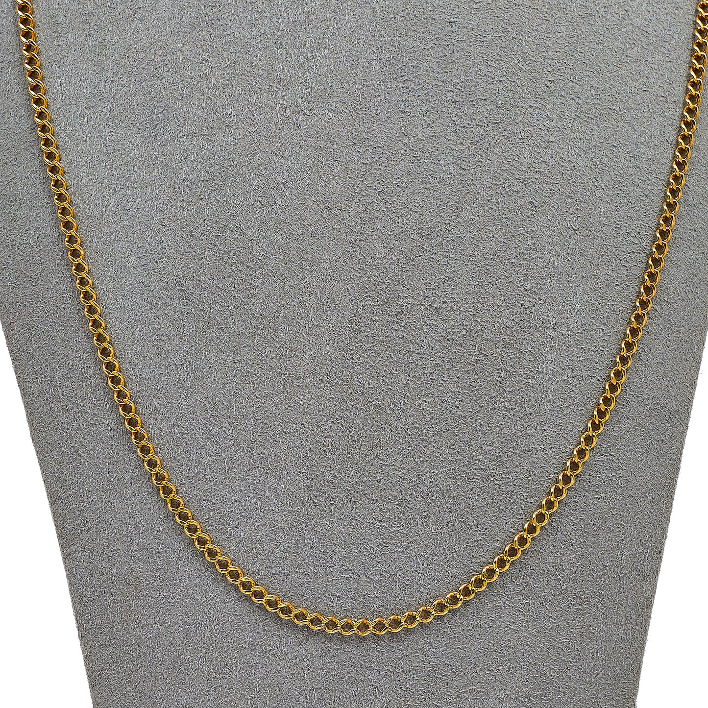 Pre-Owned 9ct Gold Curb Chain Necklace 24 Inch