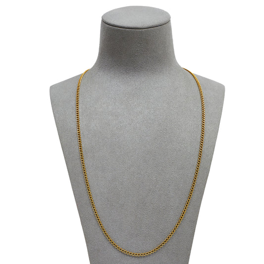 Pre-Owned 9ct Gold Curb Chain Necklace 24 Inch