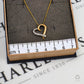 Pre-Owned 9ct Gold CZ Heart Pendant Necklace 18 Inch