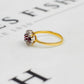 Pre-Owned 9ct Gold Ruby & CZ Dress Ring Size K.5