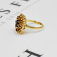 Pre-Owned 9ct Gold Oval Garnet Cluster Ring Size I