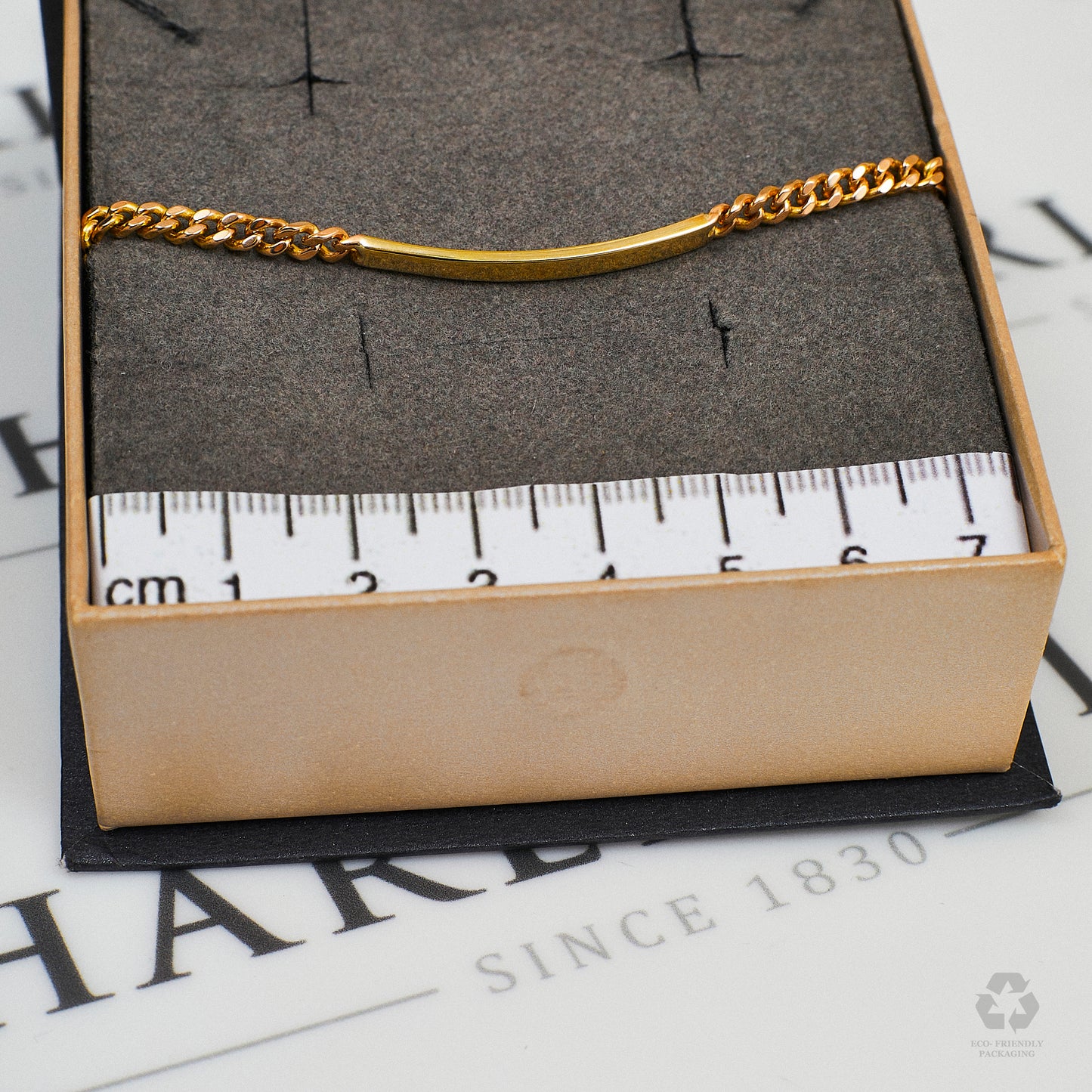 Pre-Owned 9ct Gold ID Plate Curb Bracelet