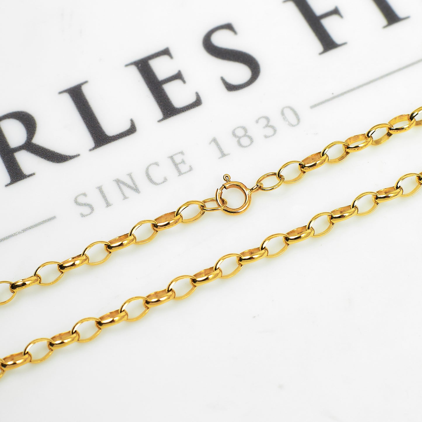 Pre-Owned 9ct Gold Belcher Chain Necklace 30 Inch