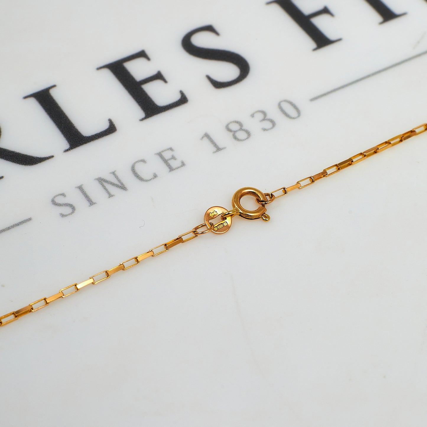 Pre-Owned 9ct Gold Paper Chain Necklace 16 Inch