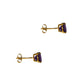 Pre-Owned 9ct Gold Amethyst Stud Earrings