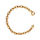 Pre-Owned 9ct Gold Polished & Guilloche Oval Link Bracelet