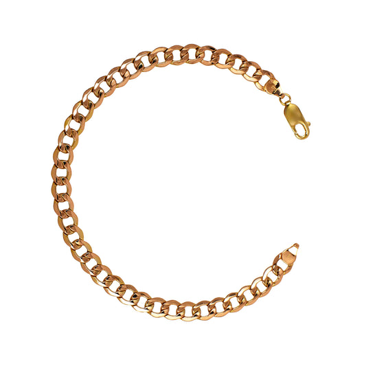 Pre-Owned 9ct Gold Curb Chain Bracelet 8.5 Inch