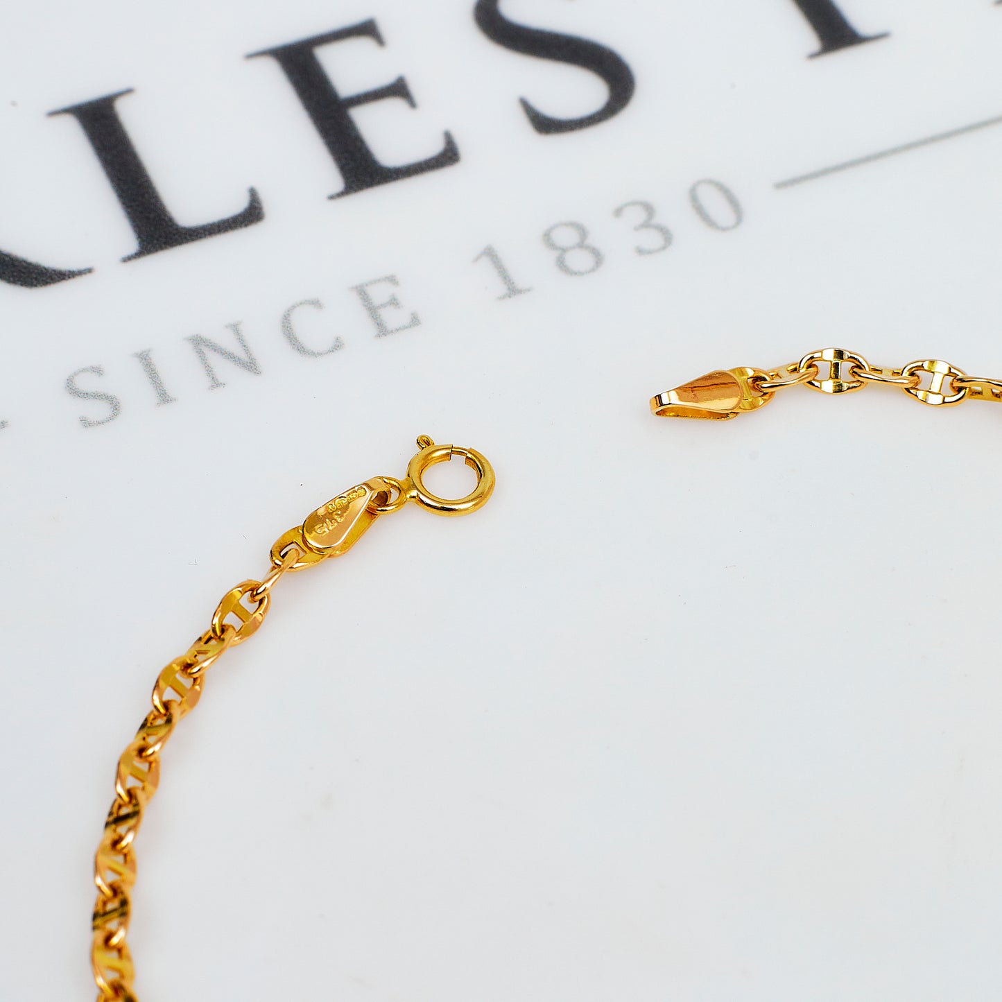 Pre-Owned 9ct Gold Anchor Link Bracelet 7.5 Inch