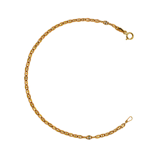 Pre-Owned 9ct Gold Anchor Link Bracelet 7.5 Inch