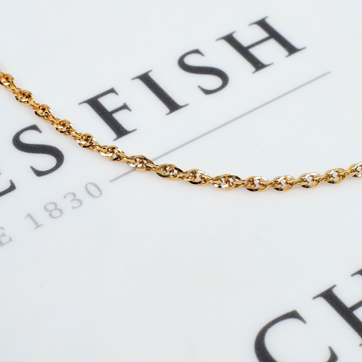 Pre-Owned 9ct Gold Twist Oval Link Bracelet 7.5 Inch