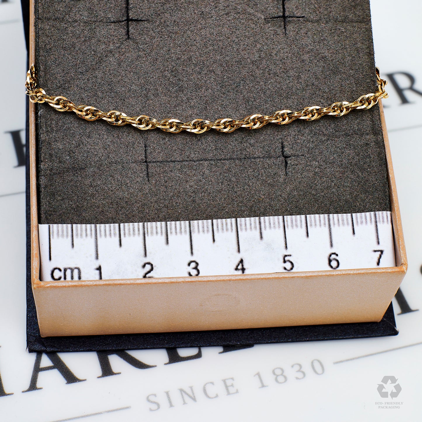 Pre-Owned 9ct Gold Twist Oval Link Bracelet 7.5 Inch