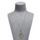 Pre-Owned 9ct Gold 2 Tone Frosted Twist Pendant & Chain