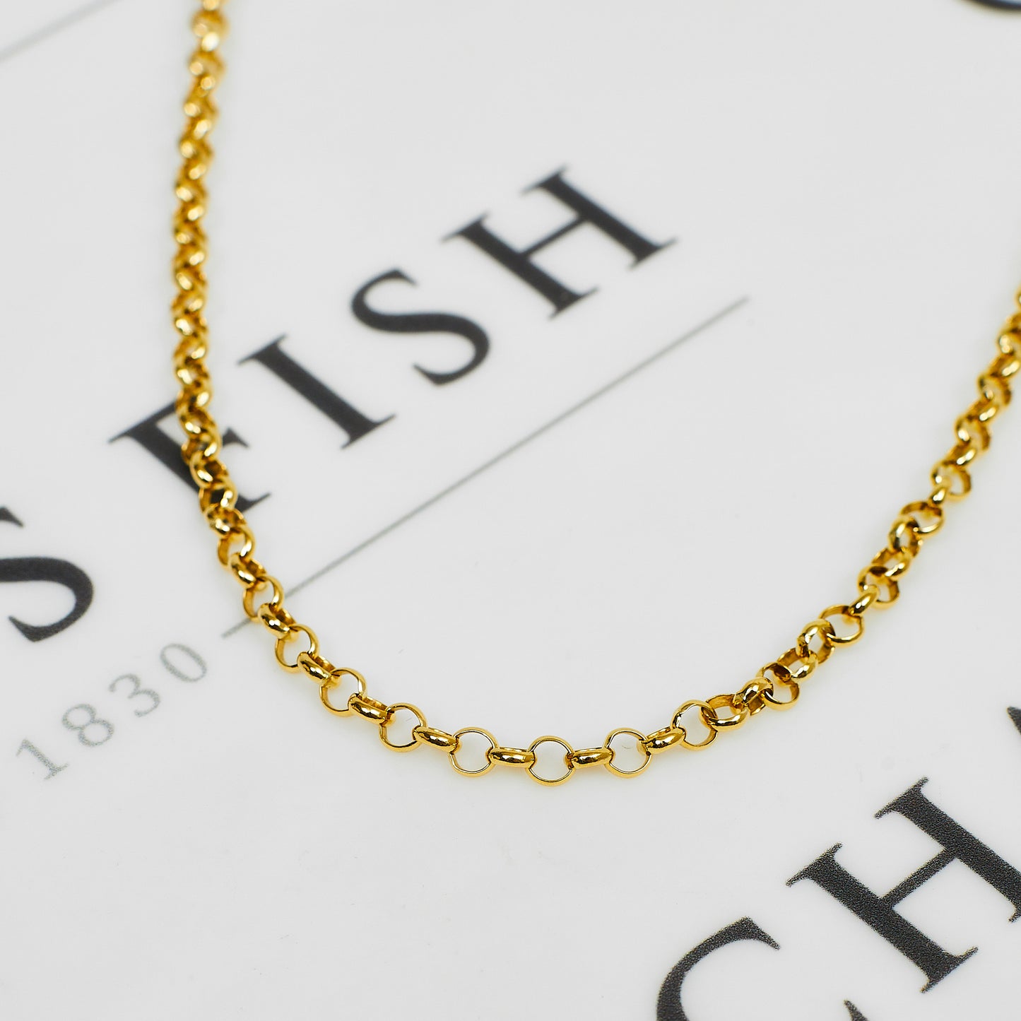 Pre-Owned 9ct Gold Belcher Chain Necklace 24 Inch