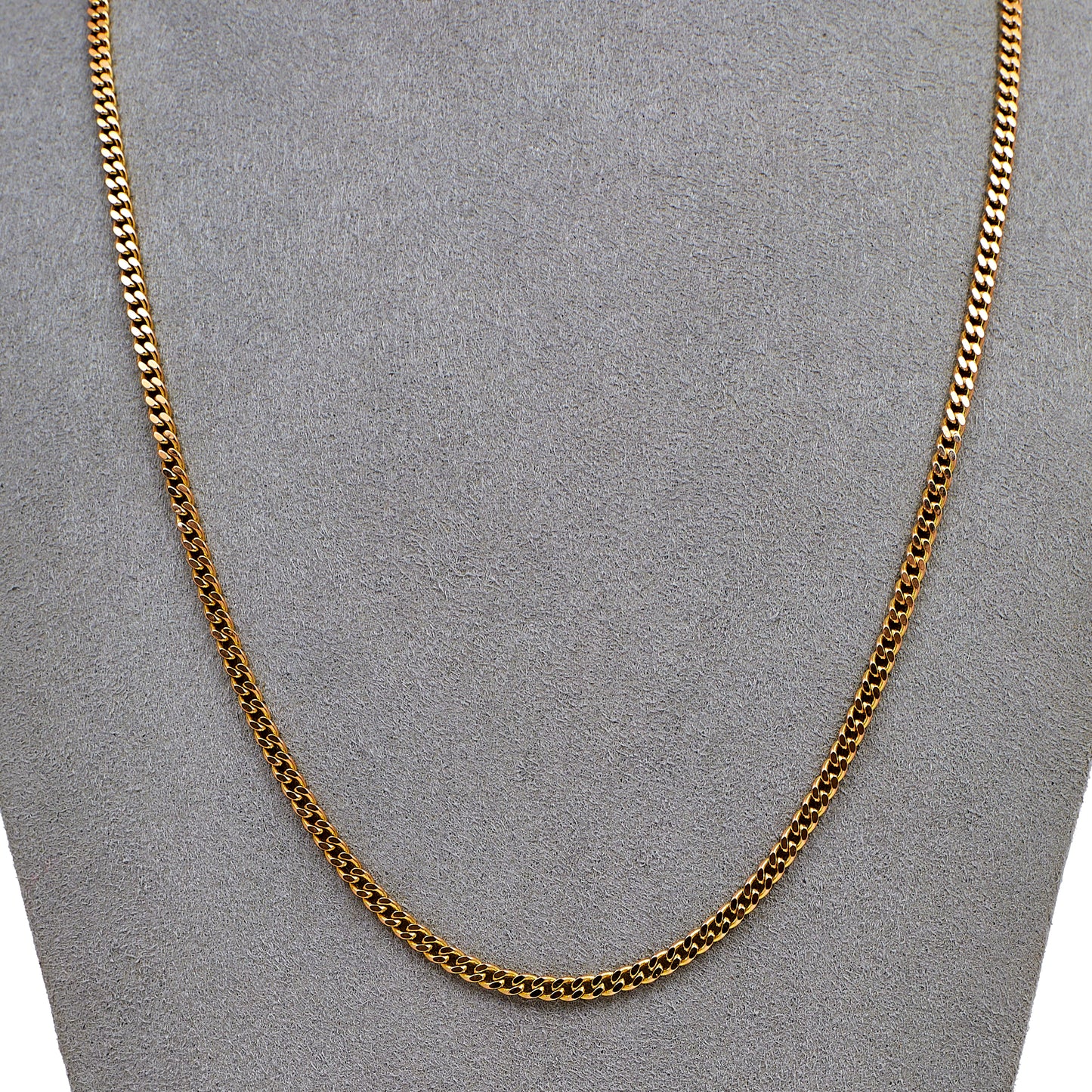 Pre-Owned 9ct Gold Hollow Curb Chain Necklace 20 Inch