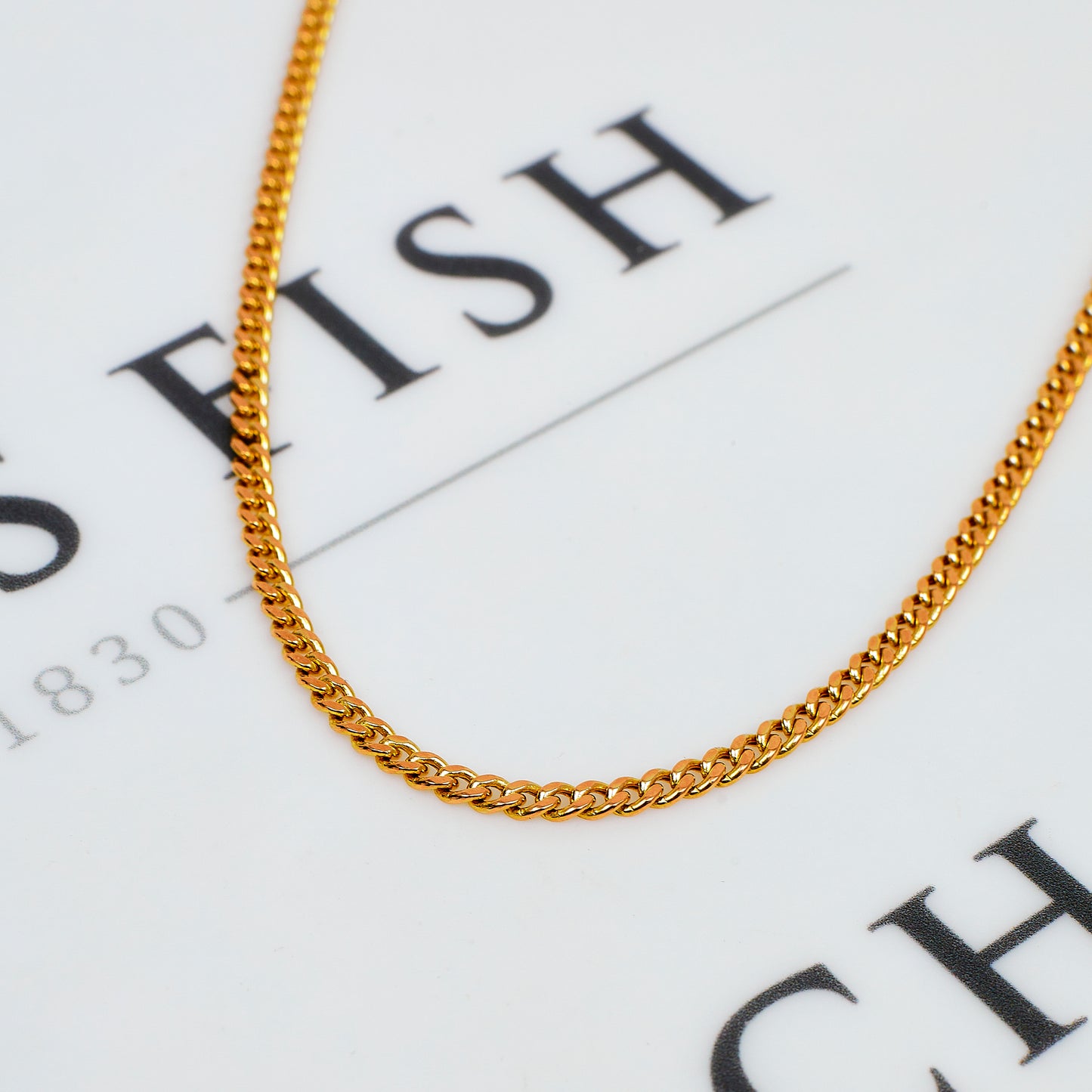 Pre-Owned 9ct Gold Hollow Curb Chain Necklace 20 Inch