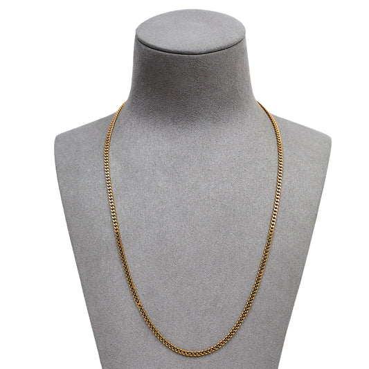 Pre-Owned 9ct Gold Hollow Curb Chain Necklace 20 Inch