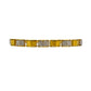 Pre-Owned 9ct Gold 2 Tone Matte & Polish Link Bracelet