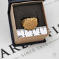 Pre-Owned 9ct Gold Barked GOLD Design Ring Size Q
