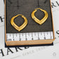 Pre-Owned 9ct Gold Pointed Creole Hoop Earrings