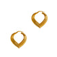 Pre-Owned 9ct Gold Pointed Creole Hoop Earrings
