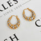 Pre-Owned 9ct Gold 2 Tone Creole Hoop Earrings