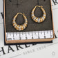 Pre-Owned 9ct Gold 2 Tone Creole Hoop Earrings