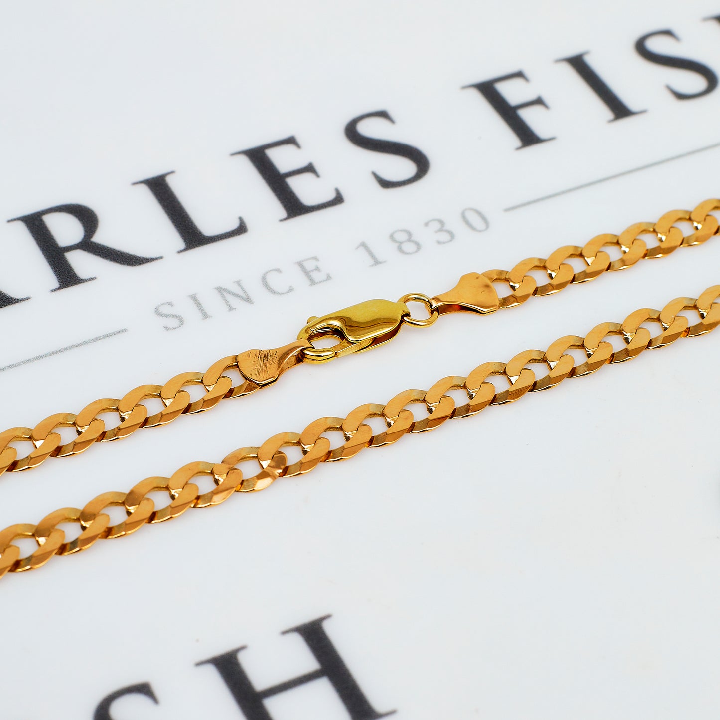 Pre-Owned 9ct Gold Curb Chain Necklace 20 Inch