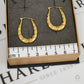 Pre-Owned 9ct Gold Horse Shoe Swirl Design Creole Earrings