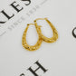 Pre-Owned 9ct Gold Horse Shoe Twist Design Creole Earrings