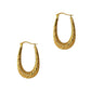 Pre-Owned 9ct Gold Horse Shoe Twist Design Creole Earrings