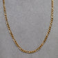 Pre-Owned 9ct Gold Hollow Figaro Chain Necklace 18 Inch