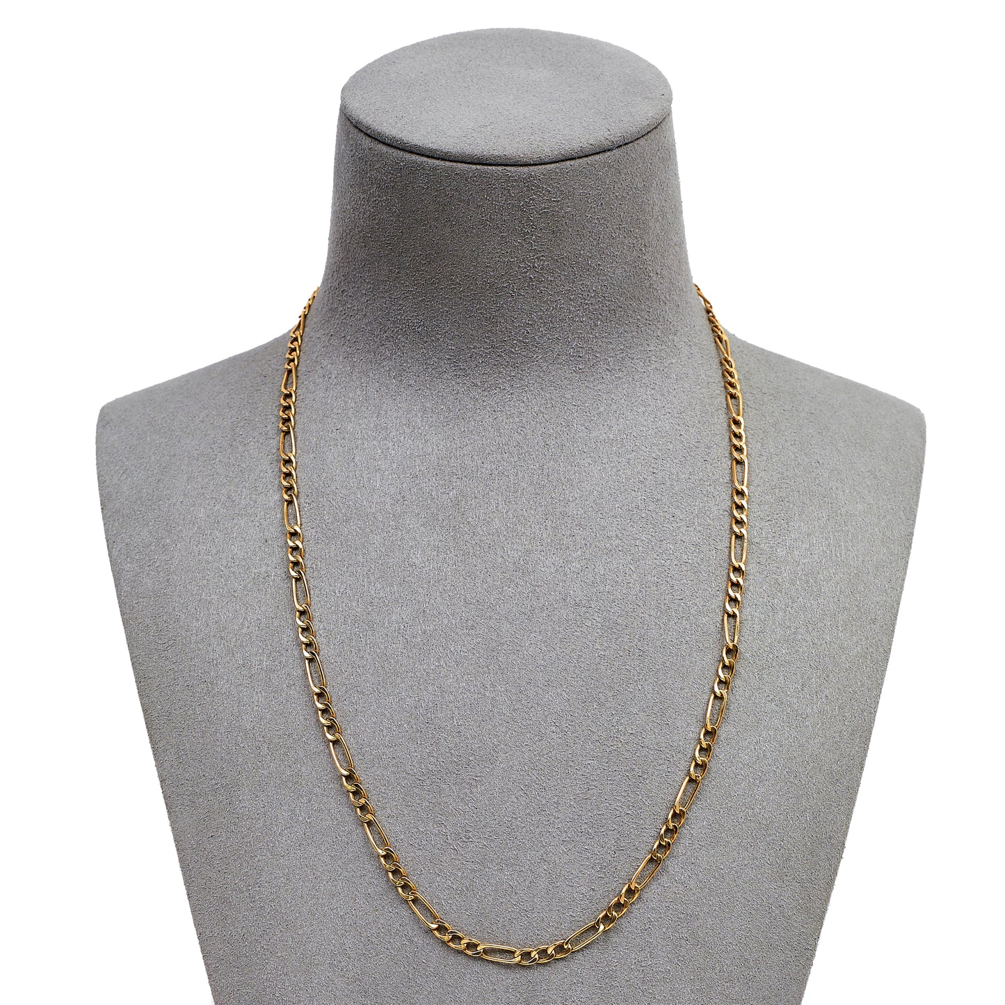 Pre-Owned 9ct Gold Hollow Figaro Chain Necklace 18 Inch