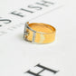 Pre-Owned 9ct Gold & CZ Buckle Ring Size R