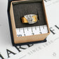 Pre-Owned 9ct Gold & CZ Buckle Ring Size R