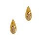 Pre-Owned 14ct Gold & CZ Drop Earrings
