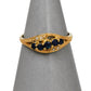 Pre-Owned 14ct Gold Sapphire & Diamond Dress Ring Size M