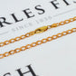Pre-Owned 9ct Gold Curb Chain Necklace 24 Inch