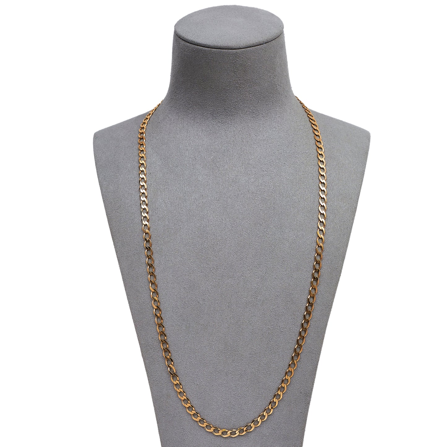 Pre-Owned 9ct Gold Curb Chain Necklace 24 Inch
