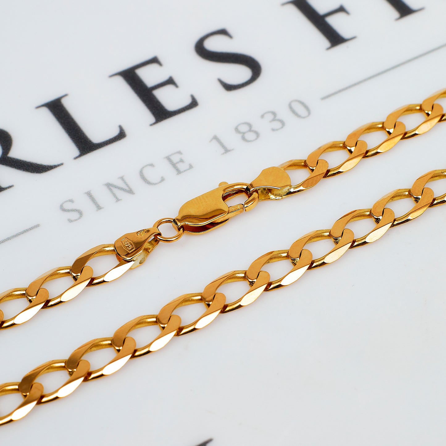 Pre-Owned 9ct Gold Curb Chain Necklace 20 Inch