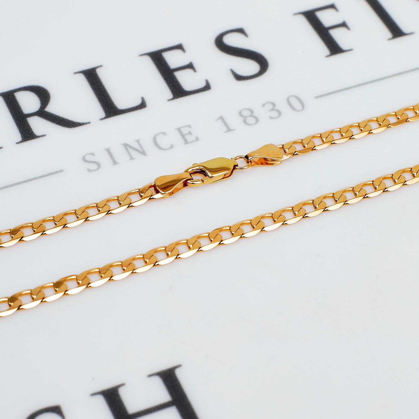 Pre-Owned 9ct Gold Curb Chain Necklace 20 Inch